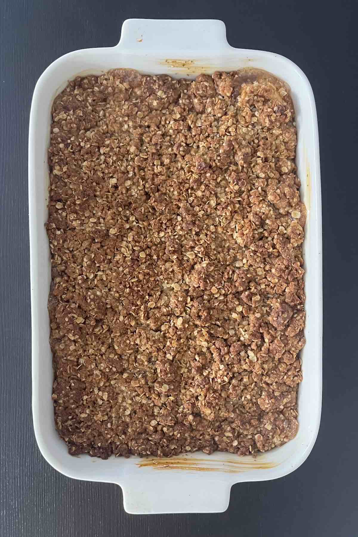 Baked apple crisp.