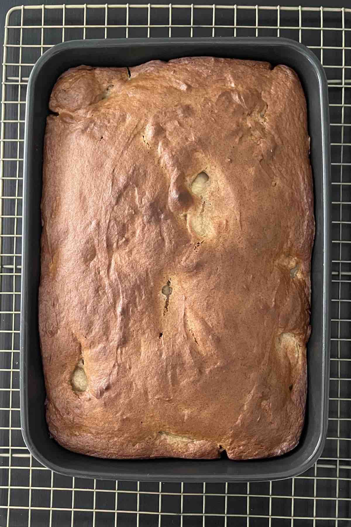 Baked apple spice cake.