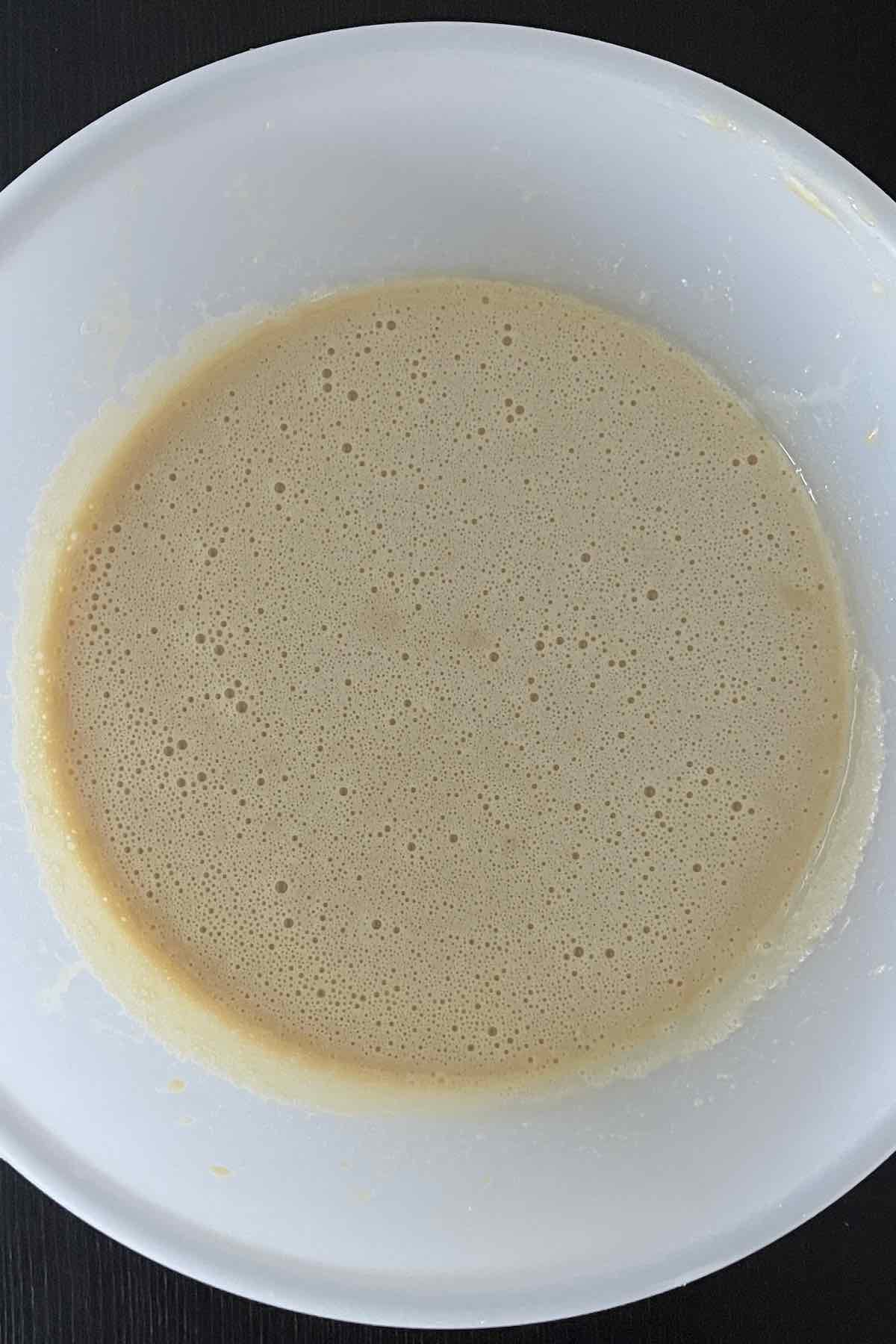 Ingredients mixed in the bowl.